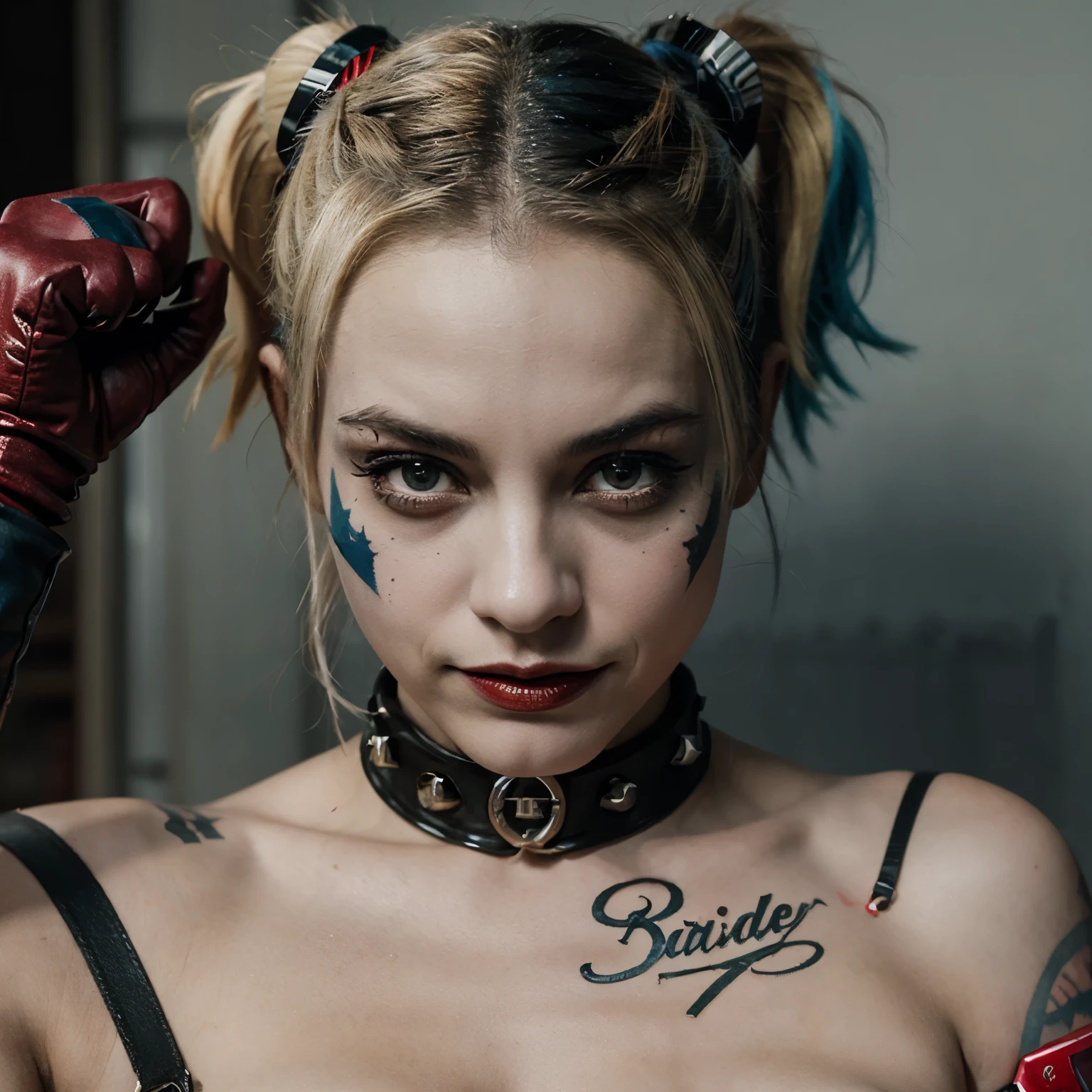 harley quinn with attitude text
