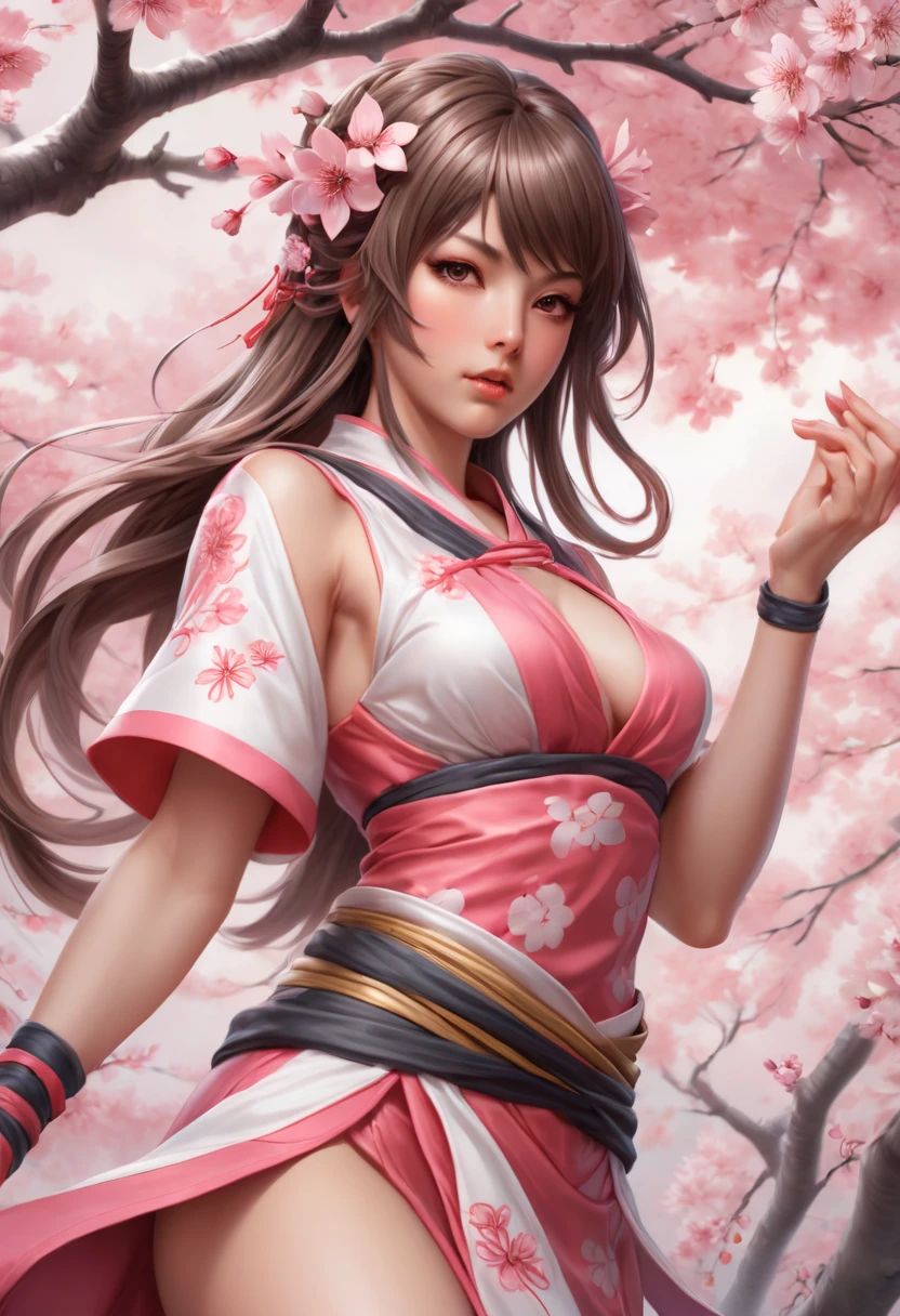 The Sakura Maiden, girl, by Artgerm, best quality, masterpiece, Representative work, official art, Professional, Ultra intricate detailed, 8k