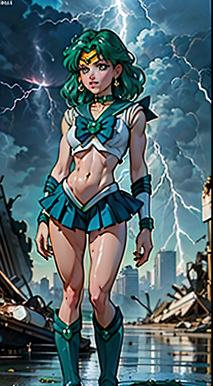 (((1 garota))), (Tatsumaki de um homem de soco), (cabelo verde curto), (olhos verdes), peito pequeno, (((wearing bikini))), whole body view, (Standing on the beach at night with starry sky and full moon), (((pernas musculosas))), cintura fina, muscle in the stomach, bunda grande, (((foto de corpo inteiro))), barefoot, ((( Stepping on the camera))), (de mau humor), ( eye reflection, olhos brilhantes , olhos brilhantes, Emburrado, anime, minimalismo, estilo anime, ray tracing, Cinematic lighting, Cinematic lighting, brilho, brilho, Artefatos JPEG, luz brilhante, raios de deus, ray tracing, sombra projetada, panorama, Sony FE, from behind, de baixo, de baixo, UHD, master part, ccurate, ccurate, anatomicamente correto, Super Detalhe, alta qualidade, best quality, Altas, 16k