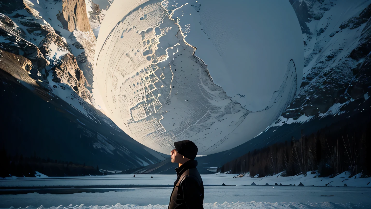create an image saying what climate change is and a person wondering