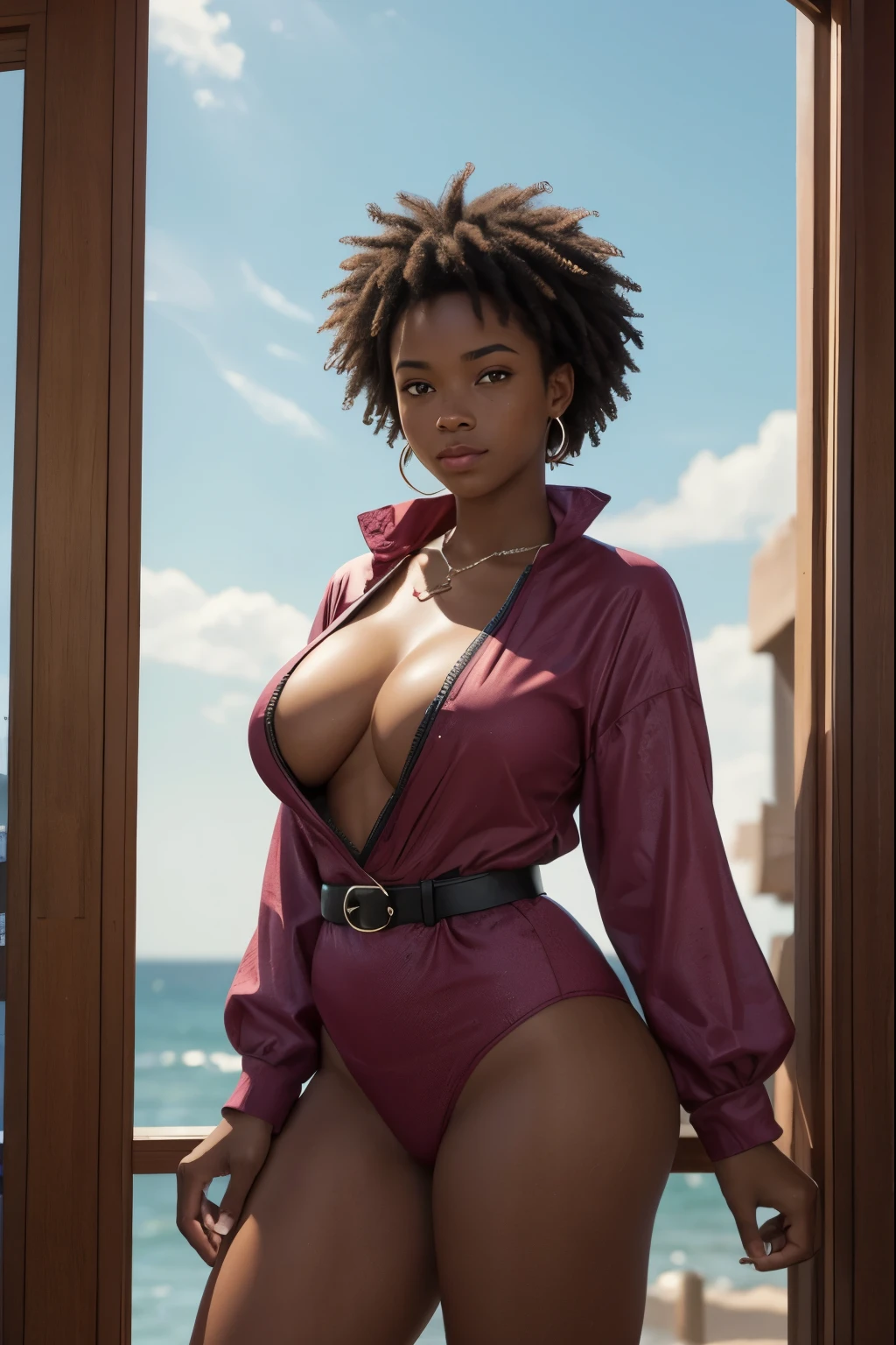 African American female, medium complexion, with a sprinkle of freckles. Standing at 5'8, big breasts,
https://image.cdn2.seaart.ai/2024-02-03/cmv327te878c73e1qsl0/db495e33023cac2d7aa62adc0c8d72779794008c_high.webp