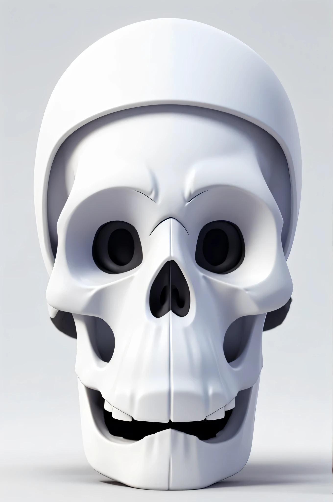 funny skull with white background