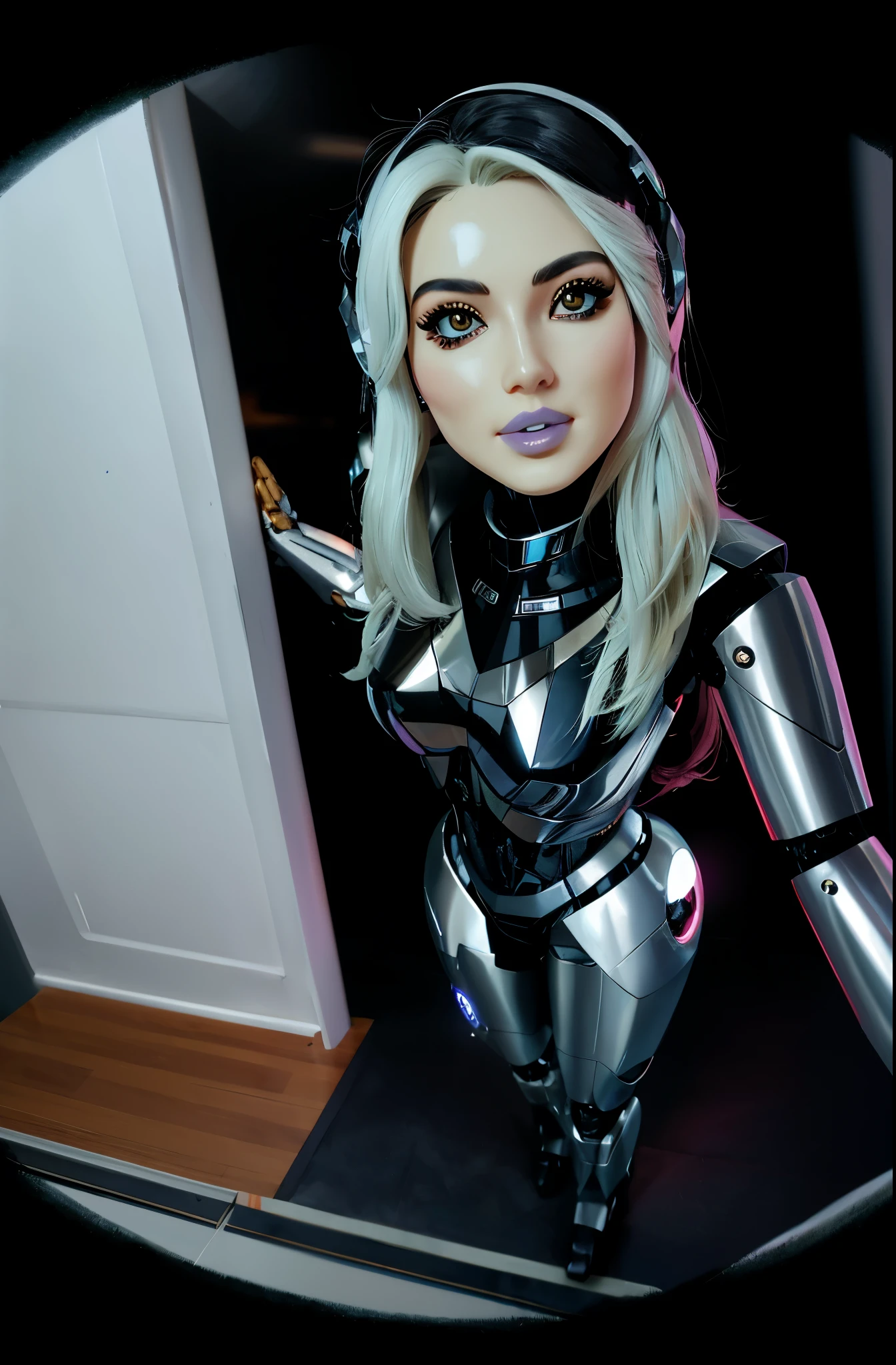 there is a woman in a futuristic suit posing for a photo, barbie ciborgue, ciborgue - garota com cabelo prateado, linda garota branca ciborgue, cute garota ciborgue, cyber suit, garota ciborgue, inspirado em Eve Ryder, perfect android girl, Robot Girl, female robot, dressed in cybernetic armor, linda garota ciborgue, a boneca mekanik