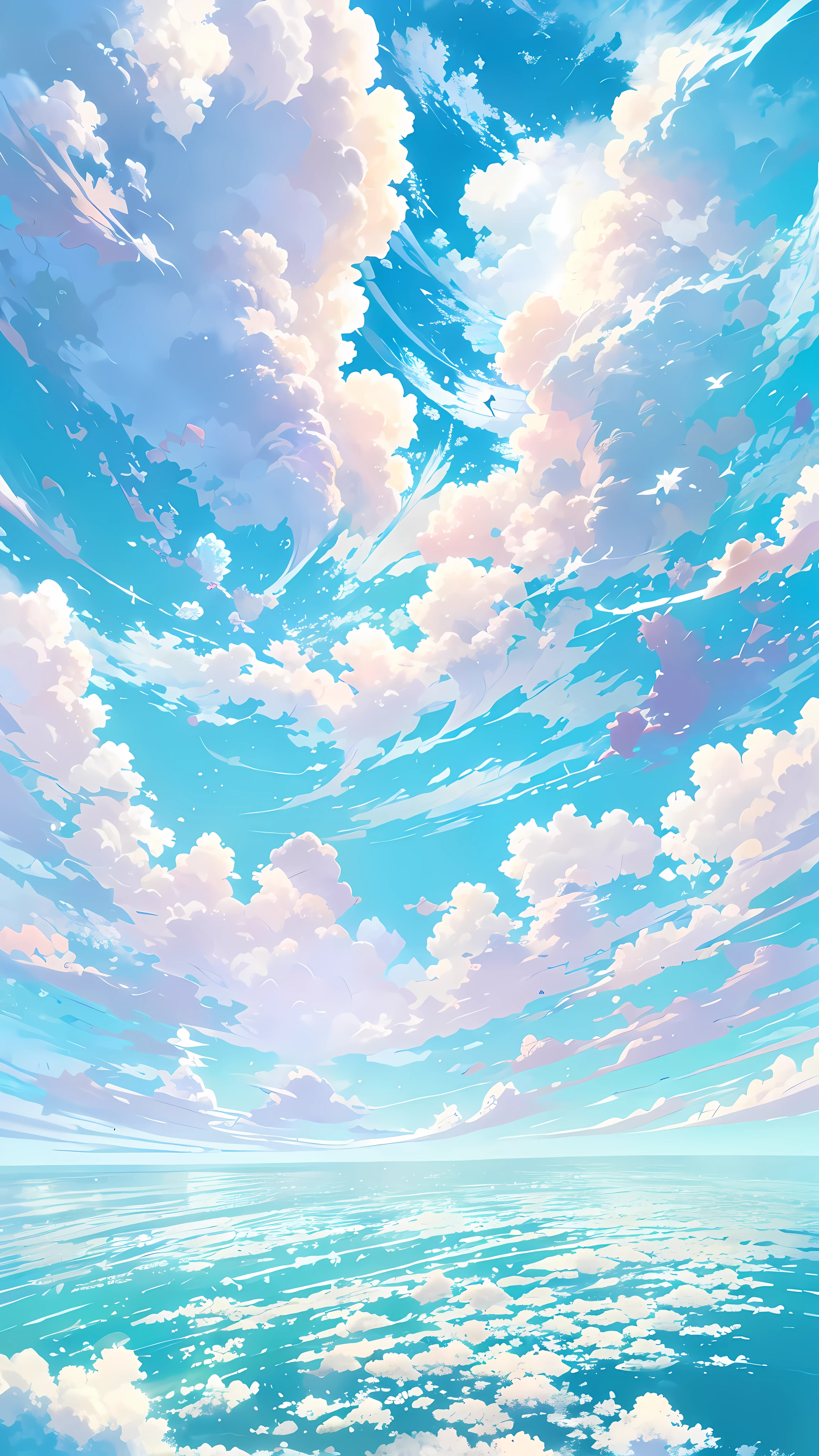 sky, clear sky, blue sky, after that, cloud, cloud, whitecloud, capacious, animation,