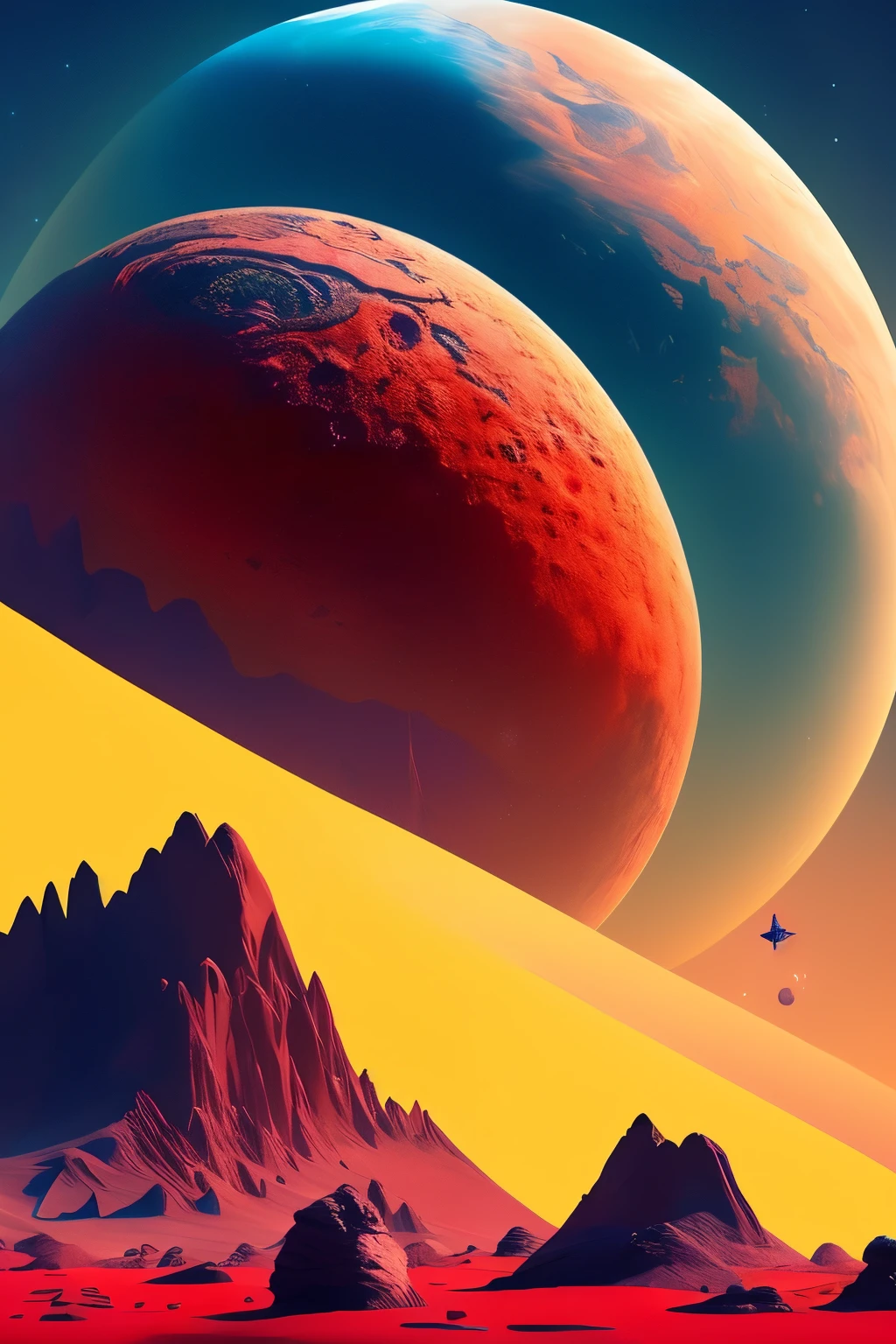 A captivating pixel art image of Planet Mars, designed with meticulous detail and vibrant colors, transporting you to the enchanting world of the Red Planet. The intricately textured pixel art showcases the planet's unique landscape, with rough terrain, craters, and rusty red hues. Observe Mars up close and personal, allowing every pixel to tell a story of its mysterious and fascinating universe. Embrace the captivating allure of this pixel art masterpiece, taking you on an extraordinary journey through the cosmos, in high definition 8k for exceptional clarity and detail.