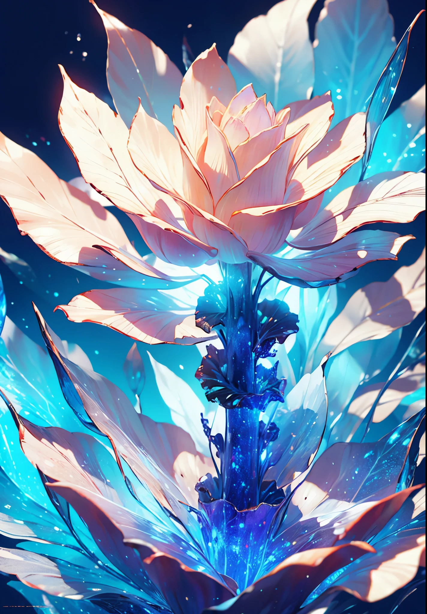 Beautiful, Detailed, Masterpeice, Desktop, 8k, 4k, Caverns, Crystalined, Crystal Elf, Woman, Ocean Eyes, Fantastical, Amazing Quality, Illuminated Lighting,