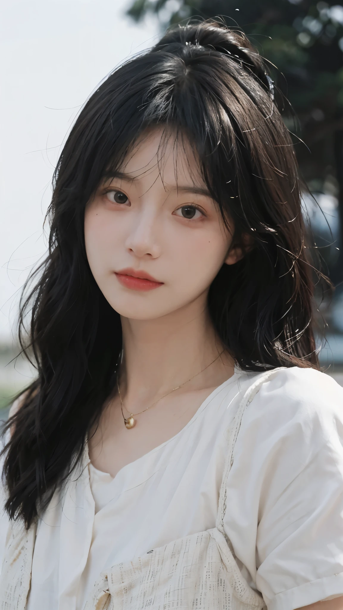 best quality, ultra high resolution, White background,(Upper body:1.4)(realistically:1.4), 2 girls, necklace,gold short sleeves,twin,A pair of eyes as clear as snow,Royal sister,girl,looking at the audience, close up ,