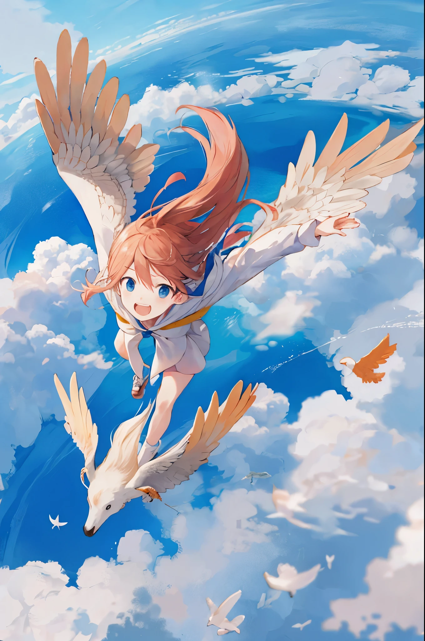 flying high in the sky