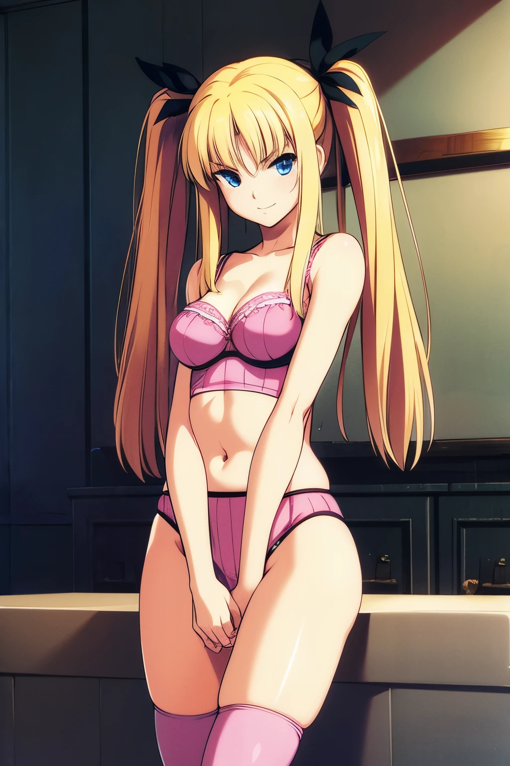 melhor qualidade, obra de arte, ultra high resolution, (fotorrealista: 1.4), Foto CRU, 1girls, areolae, blonde female, blonde hair, blue eyes, bra, breasts, clothed, clothed female, clothing, cute, cute face, female, frottage, functionally nude, gym uniform, hair ribbon, heart tattoo, legwear, light-skinned female, long hair, looking at viewer, midriff, pink bra, pussy, school uniform, see-through clothing, shirt, shirt lift, small breasts, stockings, thighhighs, translucent clothing, twintails, wet, wet clothes