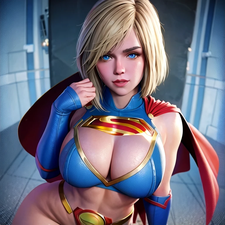 (masterpiece, best quality:1.2), 1girl, solo, supergirl, injustice2, powergirl