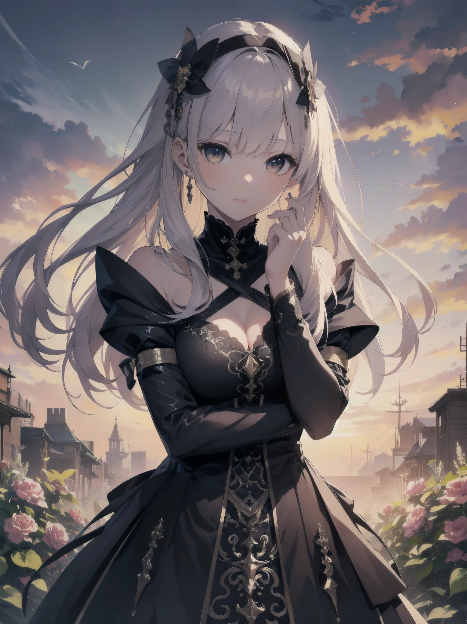 (masterpiece, highest quality, highest quality, official art, beautiful and aesthetic:1.2), (one girl:1.3), very detailed,(fractal art:1.3),colorful,luxury brand clothing、elegant、とてもelegant、信じられないほど無茶苦茶elegant