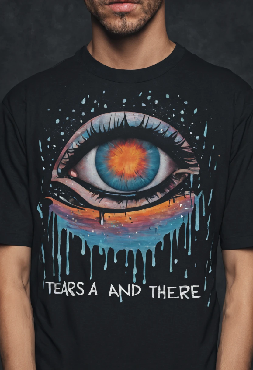T-shirt design with tears here and there