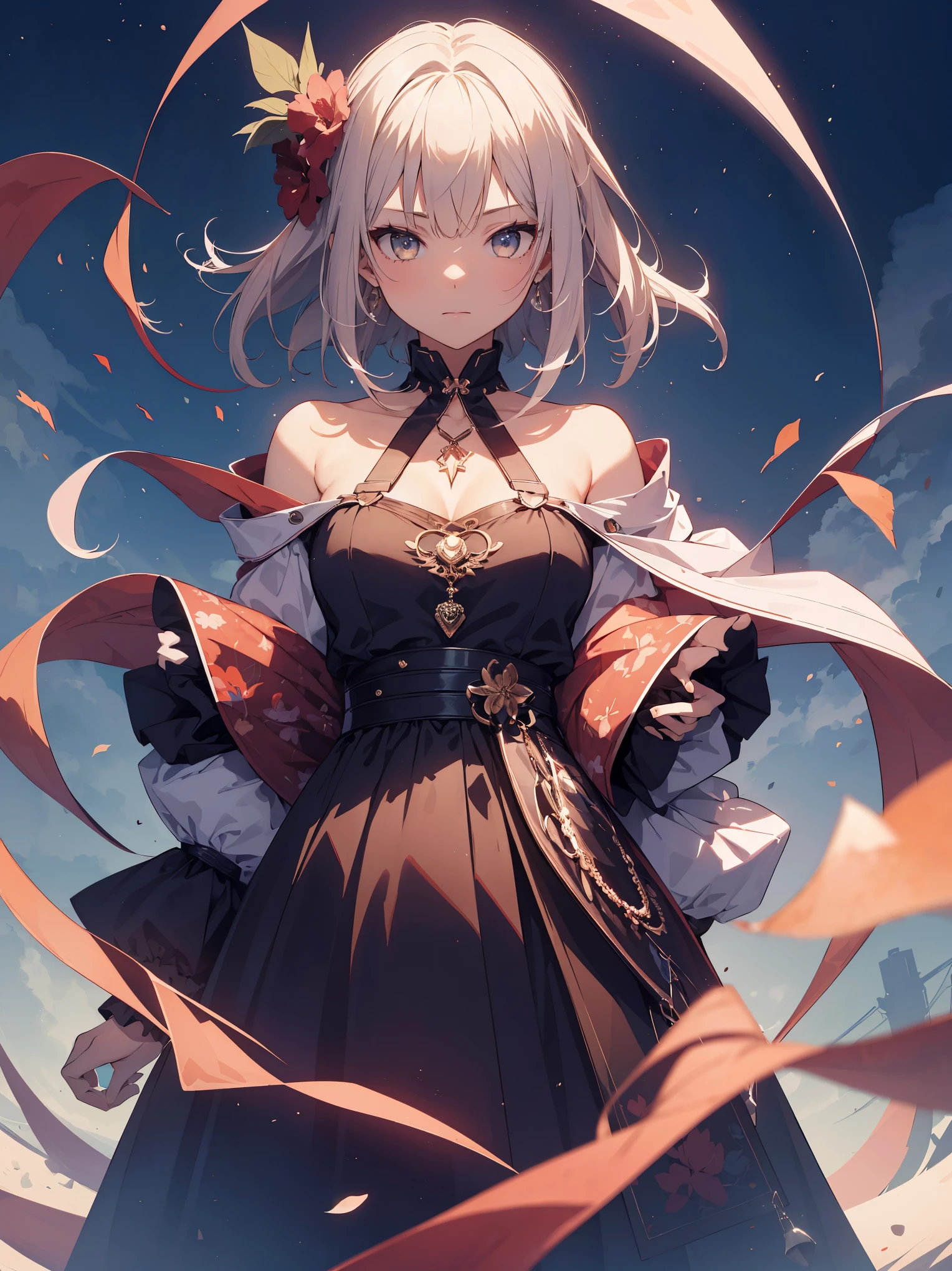 (masterpiece, highest quality, highest quality, official art, beautiful and aesthetic:1.2), (one girl:1.3), very detailed,(fractal art:1.3),colorful,luxury brand clothing、elegant、とてもelegant、信じられないほど無茶苦茶elegant