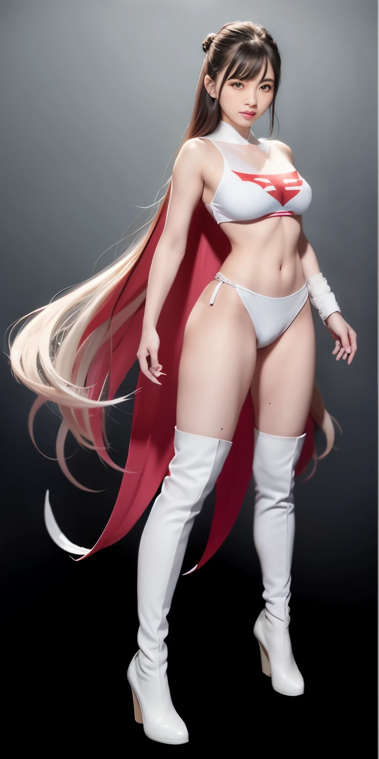 Highest image quality、real image、18-year-old美少女、ポニーテールbeautiful woman、beautiful sister、white pantiesを見せてピンクのドレスとマントを着た女性が建物の前に立っています, knee high boots、18-year-oldの女の子,Jun the Swan、science ninja、white panties、beautiful woman、 As a retro-futuristic heroine, 18-year-old、As a retro-futuristic heroine, beautiful thighs、sheila, she - ra, anime female hero portrait, Portrait of a modern dharna, anime visual of super girl, super girl, official art, Dinah Drake, hironaka, Blowjob White Mecha Miniskirt