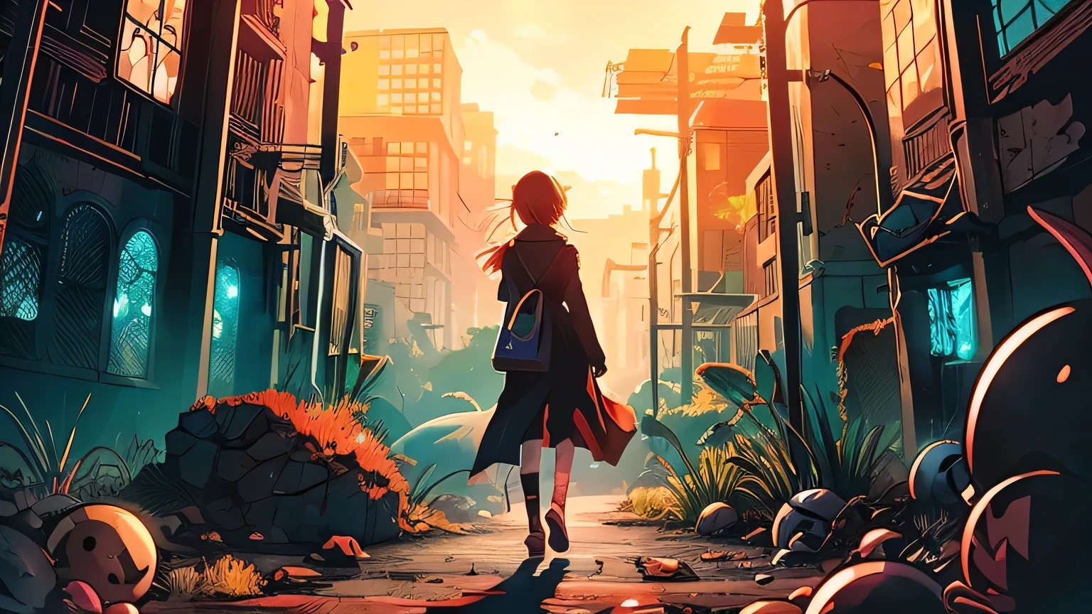 anime An illustration Remains hell one person Woman in the back