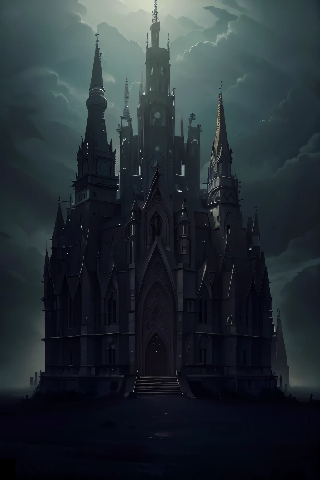 best quality, 32k, RAW photo, incredibly absurdres, extremely detailed, delicate texture, aesthetic gothic collection, general term for (architecture, art, fashion, literature, thought, style, and culture), cityscape, landscape, background heretical and mysterious light that illuminates the darkness, gothichorrorai