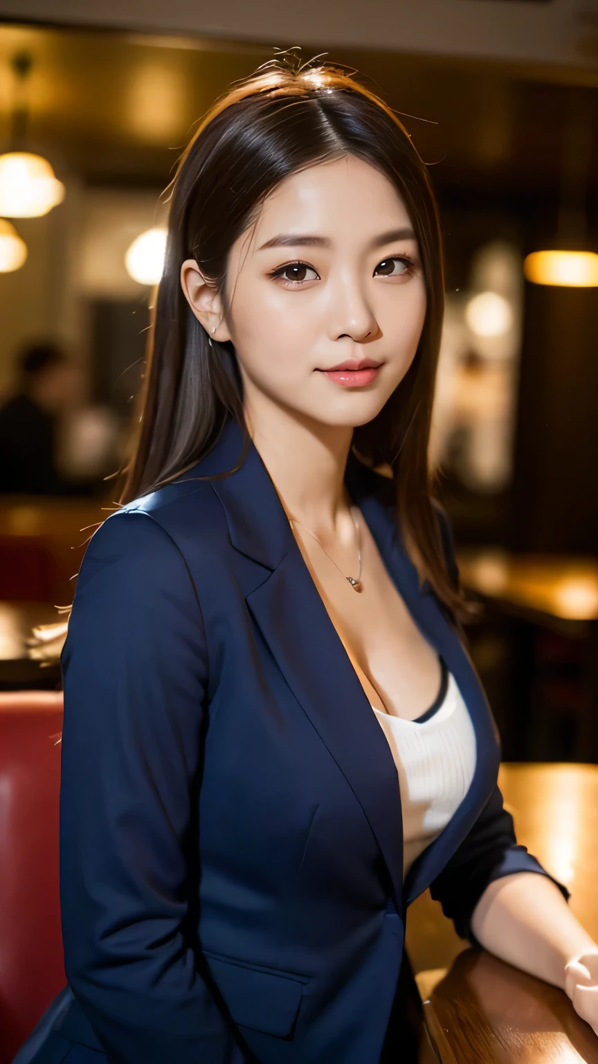 8k, (Raw photo:1.2), (Photorealsitic), Beautiful detailed, Famous popular actresses、 (Real: 1.4), extremely detailed eye and face, beatiful detailed eyes, ((Dazzling night illumination plaza:1.2)), ((Women's Suits:1.3, Ultra-realistic pantyhose:1.2))、selfee、Instagram、harsh trial, Please look at the camera and raise your hand、huge filesize, hight resolution, ighly detailed, top-quality, [​masterpiece:1.6], illustratio, ighly detailed, nsfw, finely detail, top-quality, 8k wallpaper, Cinematographic lighting, 1 milf, 21 year old, perfect body type, Beautiful big drooping eyes、Pieckfinger, ((masutepiece)), Best Quality, eye shadow,  high-heels、Portrait、(Very affectionate smile:1.2)、realistic skin textures、shinny skin、Exposed thighs,