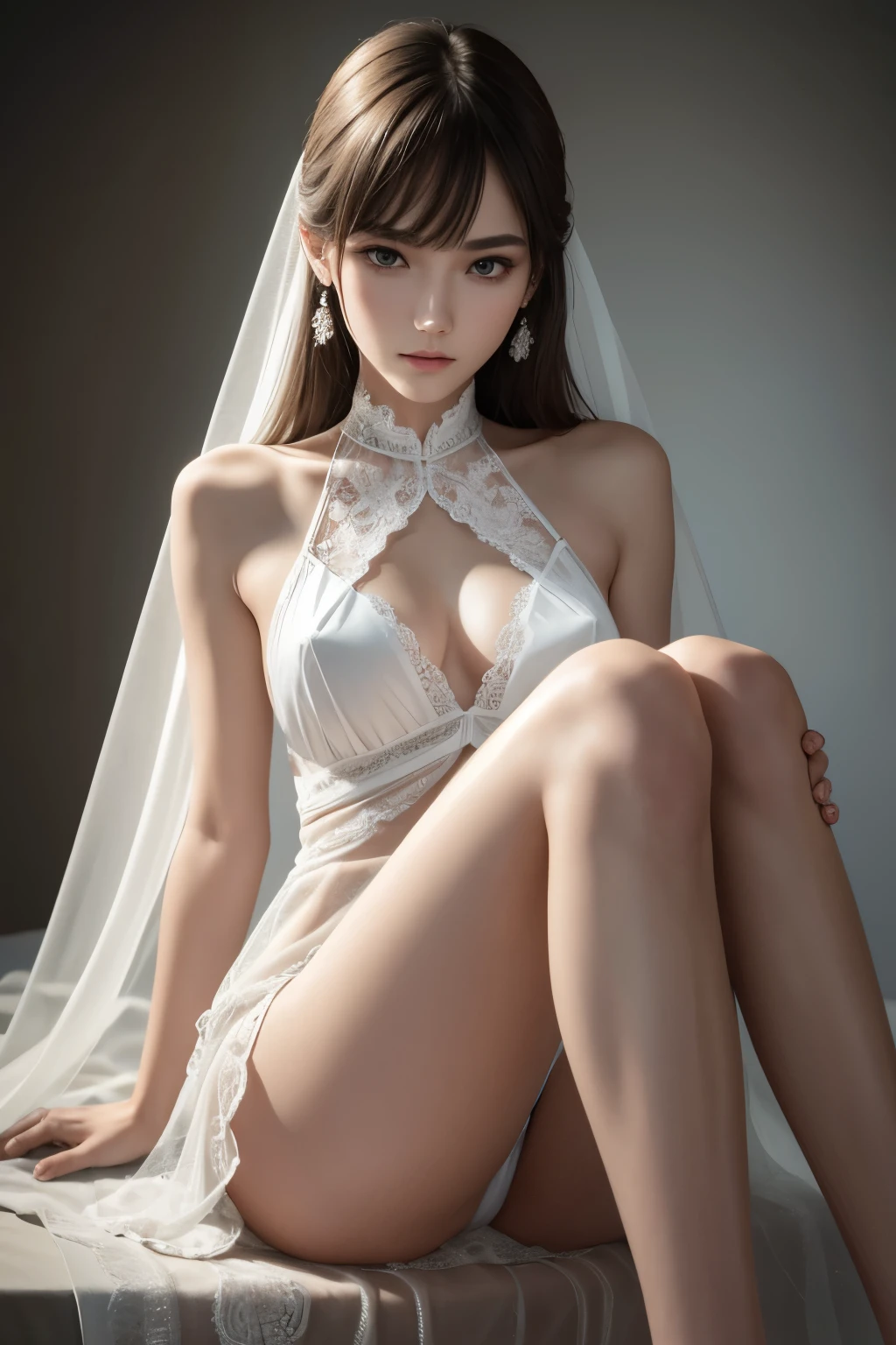 best quality, 32k, RAW photo, incredibly absurdres, extremely detailed, delicate texture, beautiful slender and sharp face, knee shot