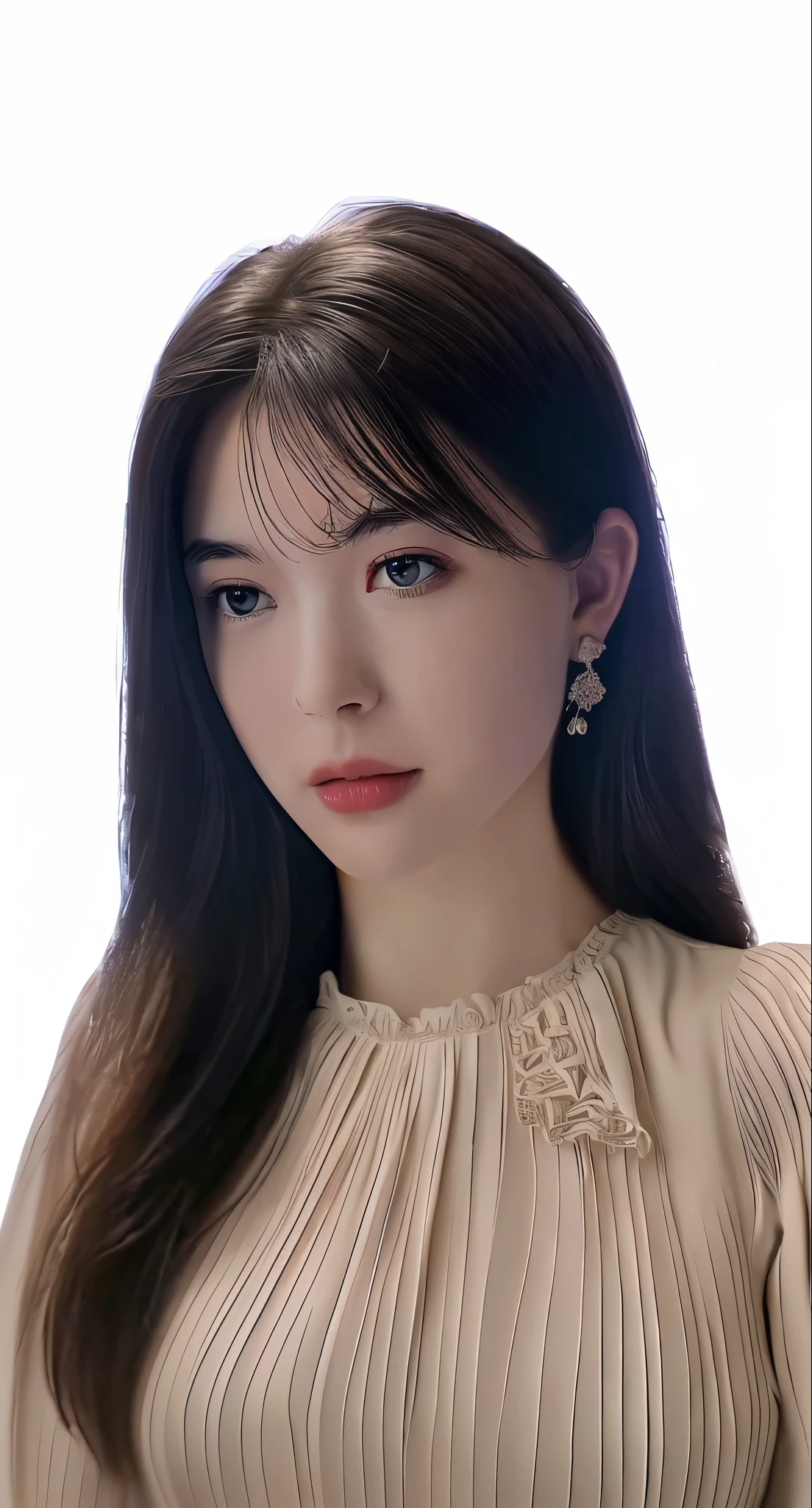 (top-quality,masterpiece:1.3,超A high resolution,),(ultra-detailliert,Caustics),(Photorealsitic:1.4,RAW shooting,)Ultra-realistic capture,blouse,Newscaster style