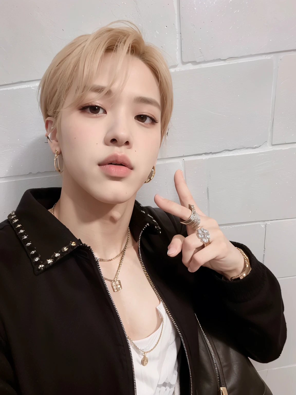 homem arafiado com jaqueta preta e camisa branca, Jimin\the full lips, park Jimin, Jimin, Jimin\o nariz grego, Jimin\the right eyelid is swollen, accurate Jimin face, Jung Jaehyun, hyung tae, portrait of jimin do BTS, Cai Xukun, kpop idol portrait, park kim, jossi do blackpink