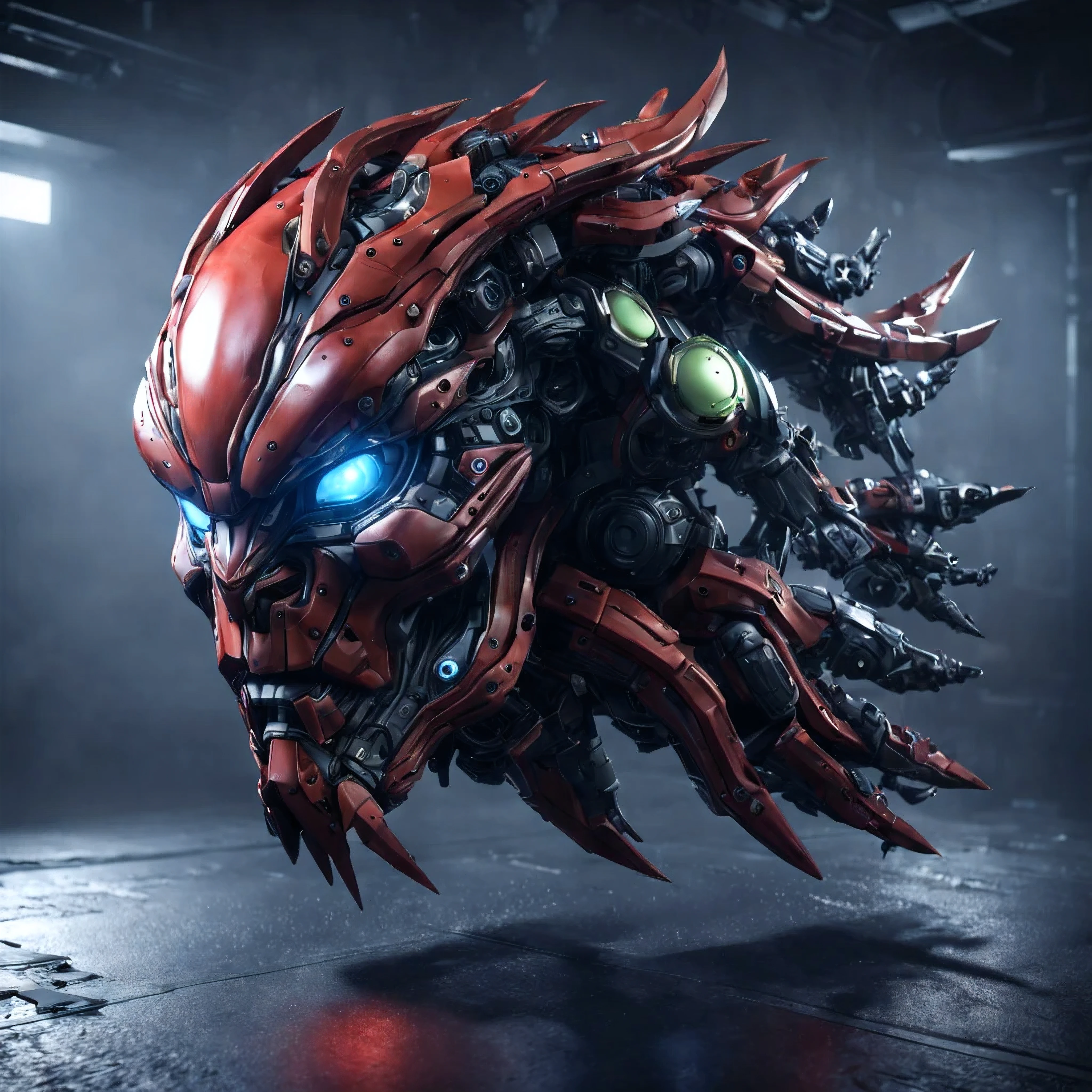 epic masterpiece of a completely focused medium, fotorrealista, hyper realistic, ((((hiperdetallado)))), ((((symmetrical)))), 3d renderizado, 8K resolution, renderizado en motor irreal 5, with hypertech, retrofuturistic ancient aesthetic, de un T800 fusionado con Autobot, un gundam y un centinela (de los x-men) usando la armadura Hulkbuster de Iroman, with its empty background environment, liminal, geométricamente correcto como symmetrical, exact anatomical proportions, its surroundings Borroso, Desenfocada, distant, Borroso, and dim dramatic lighting."