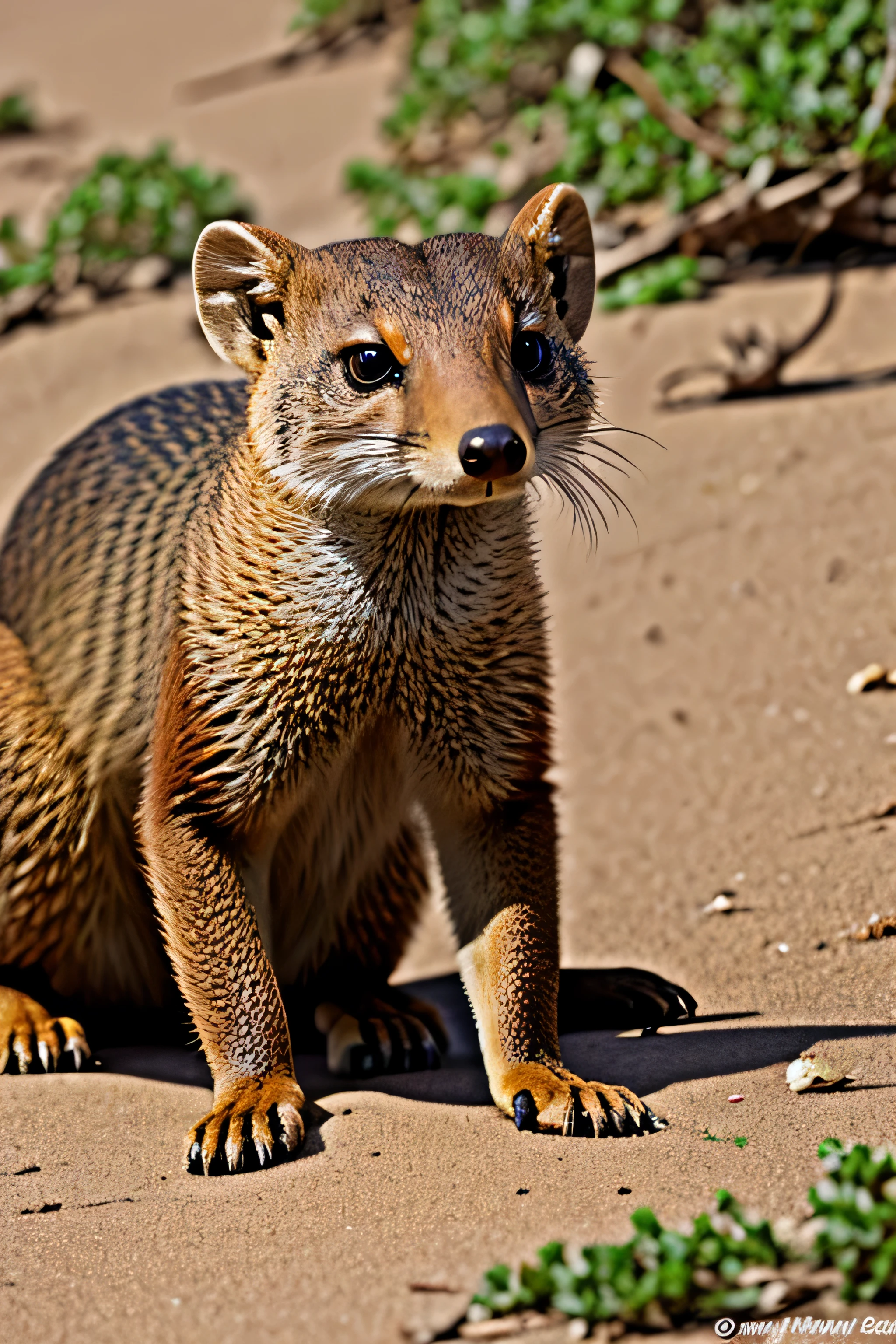 Mongoose eats crabs