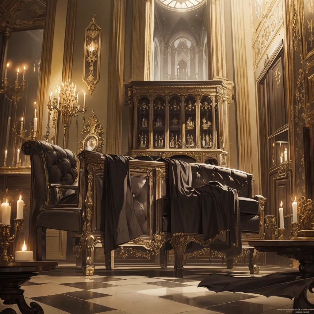 best quality,4k,8k,highres,masterpiece:1.2,ultra-detailed,realistic:1.37,batman themed decorations,lavish living room,gothic aesthetic,ornate furniture,dark color palette,glimmering chandeliers,exquisite tapestries,elegant marble flooring,large stained glass windows,imposing statues,candlelit ambiance,dramatic shadows,rich textures,meticulous details,brass accents,opulent draperies,antique bookcases,velvet upholstery,moody lighting,mysterious atmosphere,fine artwork,comfortable lounge chairs,grand fireplace,secret passages,hidden bat symbols,impressive architecture,batman memorabilia,stunning craftsmanship,vintage gothic vibe,imposing bat signal,extravagant decorations,hauntingly beautiful,mesmerizing ambiance,unforgettable goth-inspired experience,unparalleled luxury,immersive batman world