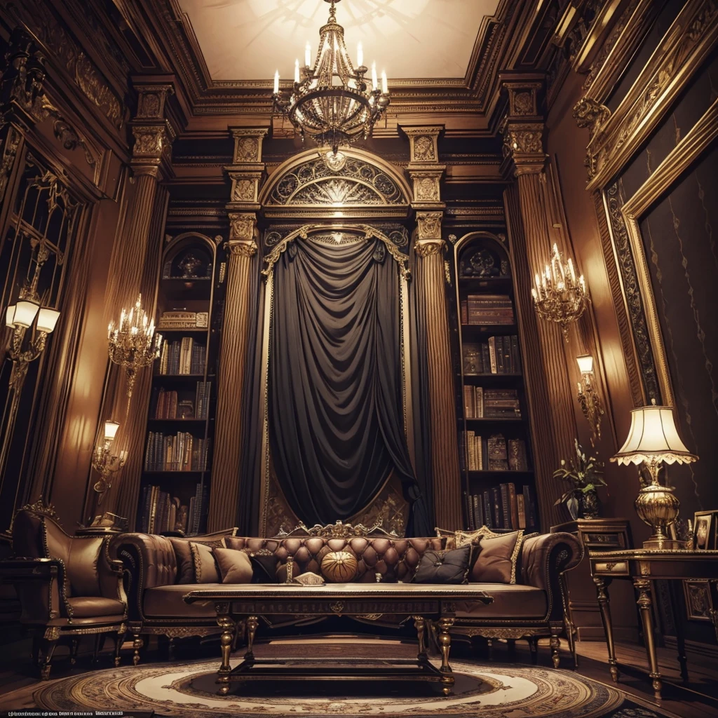 best quality,4k,8k,highres,masterpiece:1.2,ultra-detailed,realistic:1.37,batman themed decorations,lavish living room,gothic aesthetic,ornate furniture,dark color palette,glimmering chandeliers,exquisite tapestries,elegant marble flooring,large stained glass windows,imposing statues,candlelit ambiance,dramatic shadows,rich textures,meticulous details,brass accents,opulent draperies,antique bookcases,velvet upholstery,moody lighting,mysterious atmosphere,fine artwork,comfortable lounge chairs,grand fireplace,secret passages,hidden bat symbols,impressive architecture,batman memorabilia,stunning craftsmanship,vintage gothic vibe,imposing bat signal,extravagant decorations,hauntingly beautiful,mesmerizing ambiance,unforgettable goth-inspired experience,unparalleled luxury,immersive batman world