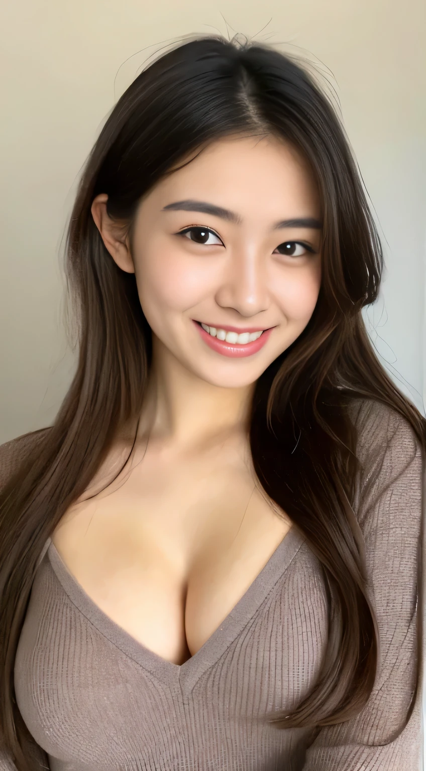 (realistic、masterpiece、Best Quality、8K、highres、high resolution:1.3)、1 glasses girl、Huge breasts、smile、nude、looking at viewers、super fine face and eyes、long hair