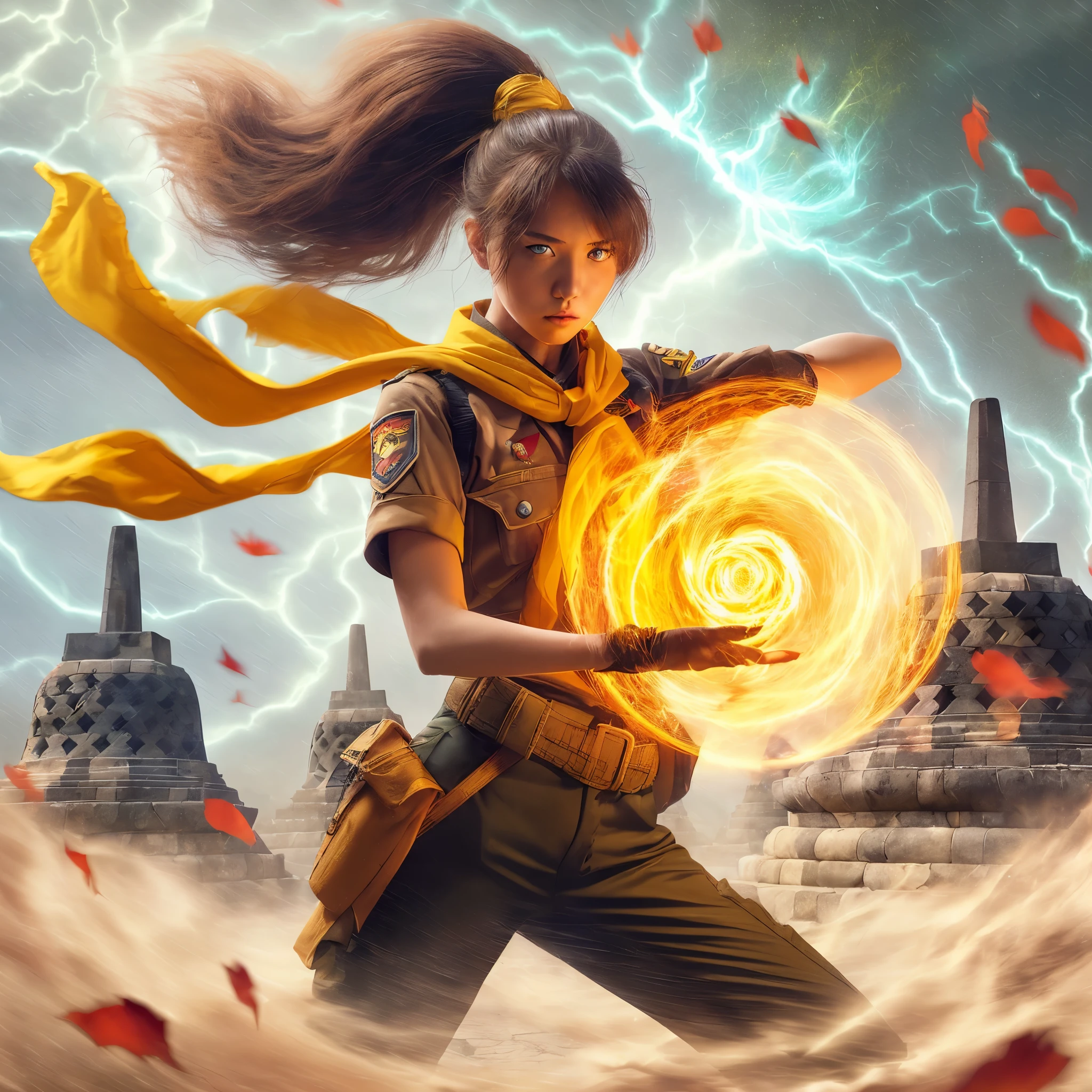 masterpiece,realistic,1girl is holding a magic shield, <lora:magic_v3beta:0.6>,