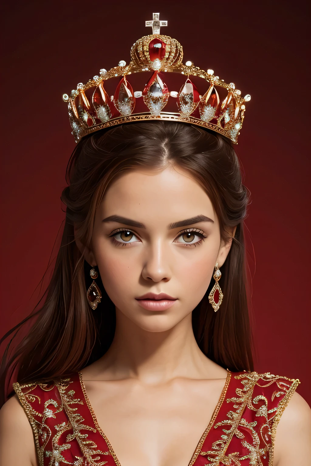 Take the crown,red background,no characters required