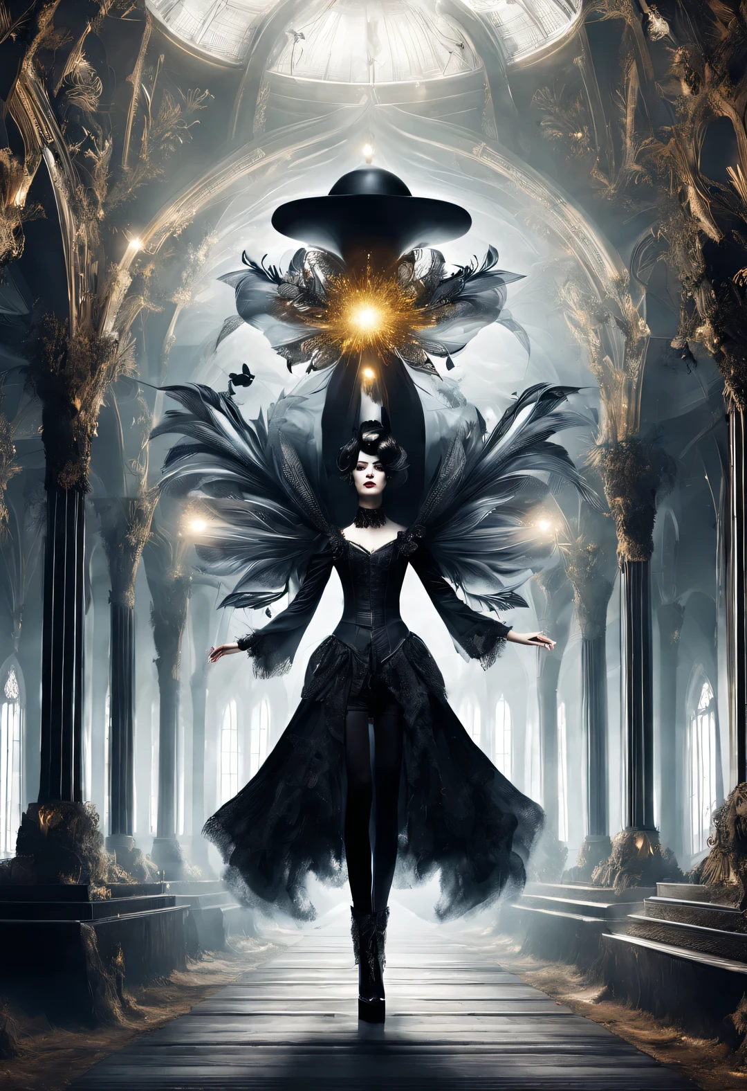 darkness is always there，The roots of beauty and warmth come from darkness，this是一切事物的开始，so never stop。Gothic style can also be seen as a barbaric growth，Born towards the sun！external reflection of thoughts, Times determine appearance and makeup，Skip the flashy show，Go straight to the heart，There are countless fashions that I can’t see through the clothes in front of me.，Alexander mcqueen is called the God of Goth， mcqueen&#39;s’ designs always carry a strong sense of gothic asceticism、this、Religion and decadence give you a heavy visual blow，Make people want to get closer.，gothic clothing，Largely affected by construction，Characteristics of its clothing，Use more vertical styling lines and pleats，Make the wearer look slim，And increase the height of the human body by raising the hat，Gives people a light and upward feeling。