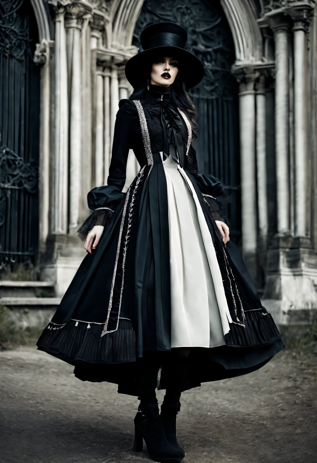 Gothic clothing was heavily influenced by architecture,
Their clothing is mostly characterized by vertical lines and folds..,
Make the wearer look slim,
And increase the height of the human body by raising the hat,
Gives people a light and upward feeling。
