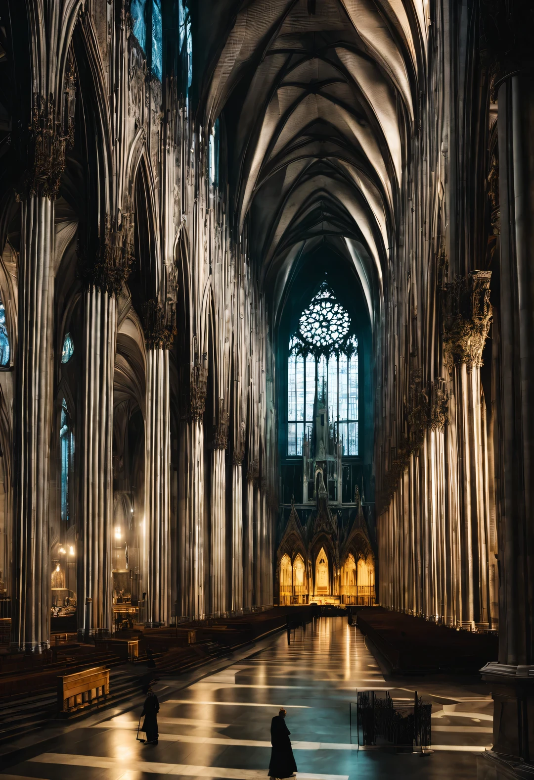 The Gothic architecture of Milan Cathedral is always towering and filling the space. The Gothic church has a strong religious atmosphere, Solemn and solemn, And there is a sense of weird terror.