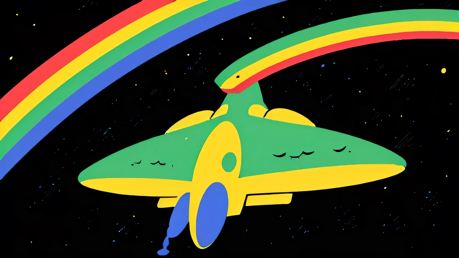 (Ultra Detailed,Ultra High Definition,Detailed Background),((2D)),((Flat Color)),((Colorful)),((Floating Colorful Water))), abstract pop art back ground, spaceship, alien, space, galaxy, rainbow