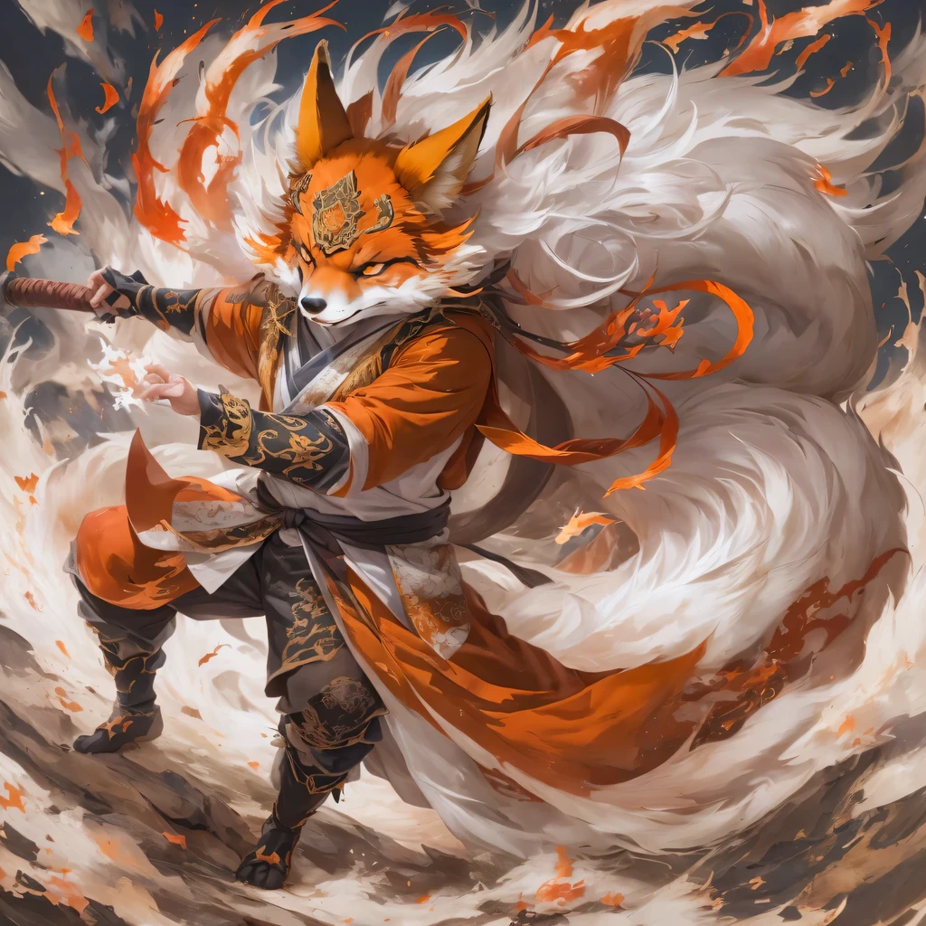 Nine-tailed fox 32k，red and white仙魔界, Chance encounter with Liu Hanshu, He saw his old self in him, Decided to accept him as a disciple, teach him how to protect himself, But because of the hidden star map, Phoenix and the Liu family、Jade Sword Sect builds relationships, Beginning with the death of Liu Hanshu, Qin Yu embarked on the road of confrontation with powerful enemies, work hard, make yourself stronger, Stick to your core path of justice, （nine-tailed fox）eyes full of anger，red and whitenine-tailed fox握緊了拳頭，dash forward，Give the opponent a fatal blow，full body lesbian，Full body nine-tailed fox male mage 32k（傑作canyon超HD）Phoenix（canyon）climb the streets， explosion scene（nine-tailed fox）， （dragon）， nine-tailed fox憤怒的戰鬥姿態， looking at the ground， batik linen headscarf， 中國red and white圖案長袖服裝， canyonred and whitenine-tailed fox（abstract acrylic splash：1.2）red and white（realistically：1.4），black hair，flour fluttering，rainbow background， high resolution， detail， RAW photos， Sharp Re， Nikon D850 film photo by Jefferies Lee 4 Kodak Portra 400 camera F1.6 guns, colorful, Ultra-realistic and vivid textures, dramatic lighting, Unreal Engine Art Station Trend, Sinest 800，red and white飄逸的霧氣,（（（叢林canyon）））The injured line up in the street（OK）climb the streets，Movie Master Instant Image Quality（masterpiece，HD，Ultra high quality，32k） （linen batik scarf）， fighting stance， looking at the ground， Linen bandana， 中國nine-tailed fox圖案長袖服裝， 早上的nine-tailed fox（Abstract gouache splash：1.2）， dark clouds lightning background，sprinkling