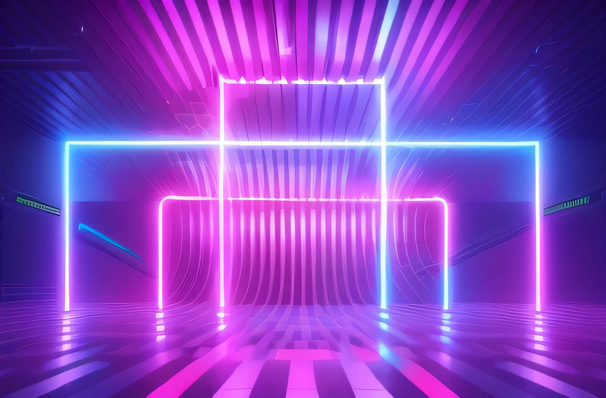 a neon neon background with a geometric structure, neon background, neon background lighting, neon volume light, futuristic neon lights, Vaporwave lighting style, Technology neon projector background, Neon lights in the background, futuristic room background, Vaporwave lighting, neon background, The future of volumetric lighting, Vapor wave lamp, neon synth wave, Volumetric neon lights, network neon lights