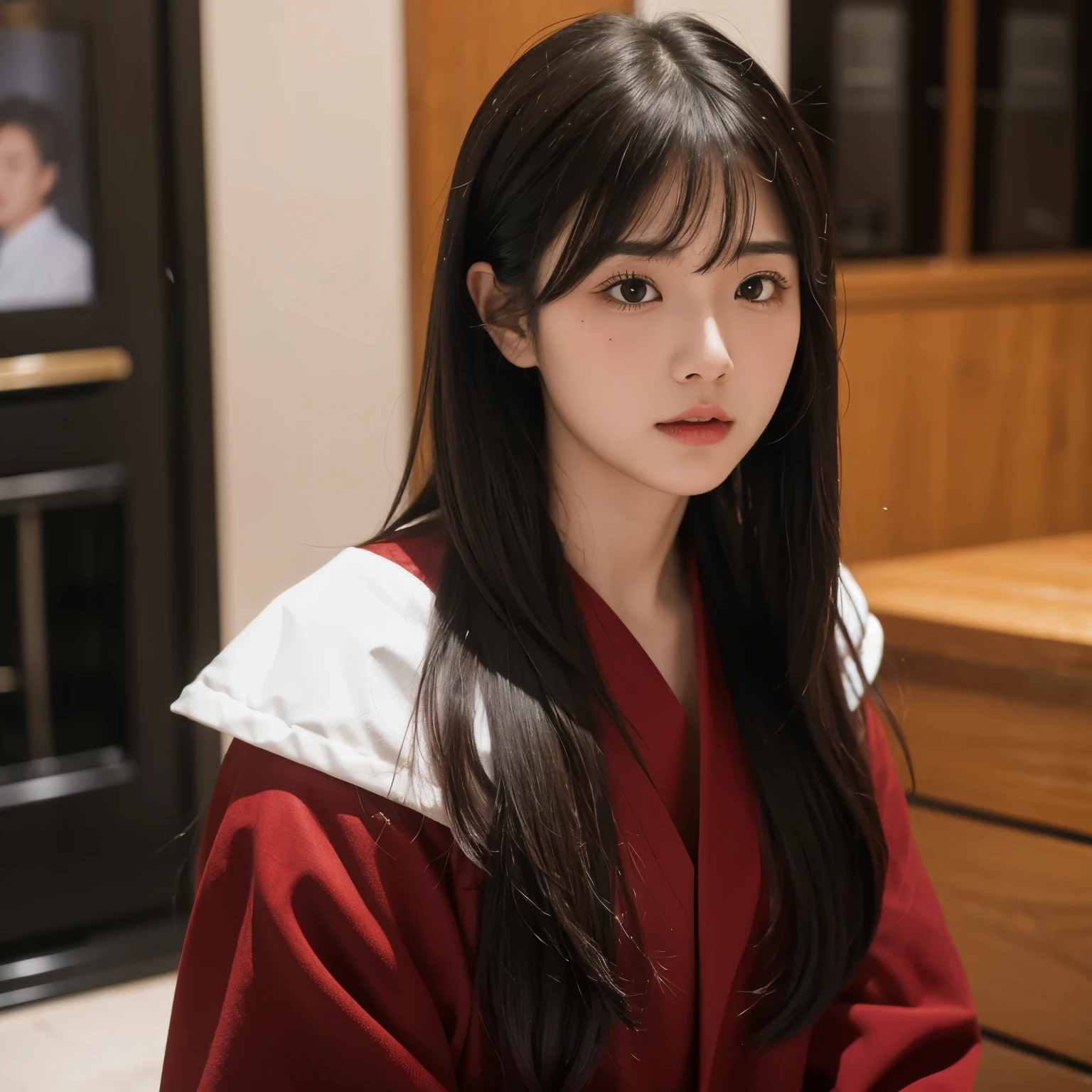 real、high school girl、Japanese、black hair bob、Beauty