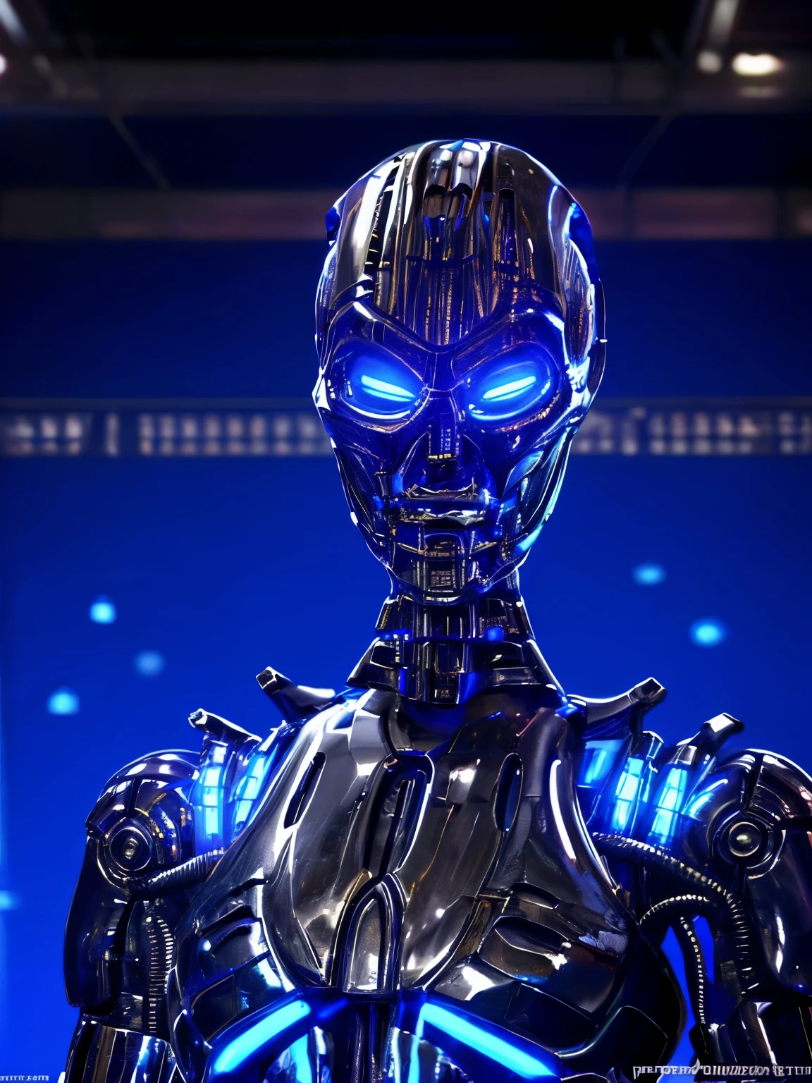 best quality, realistic, (TX endoskeleton) (glowing blue:1.1), science lab, detailed background, detailed environment, deep focus, shiny chrome, shiny metal, very detailed, sharp details, science fiction, (realistic lighting) (cinematic) (highres) (8K movie:1.0)