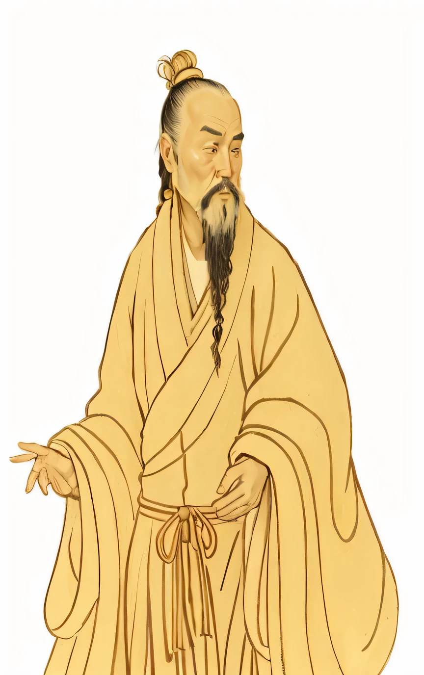 Pictures of wearing robes、Drawing of man with beard, Confucius and the Jury Trial, hua cheng, feng shu, Yuanyou, chi-gong, Emperor Xuande, Taoist priest, Inspired by Du Qian, inspired Emperor Xuande, Inspired by Wu Bin, Taoist priest, yang qi, inspired by Wu Daozi, su fu