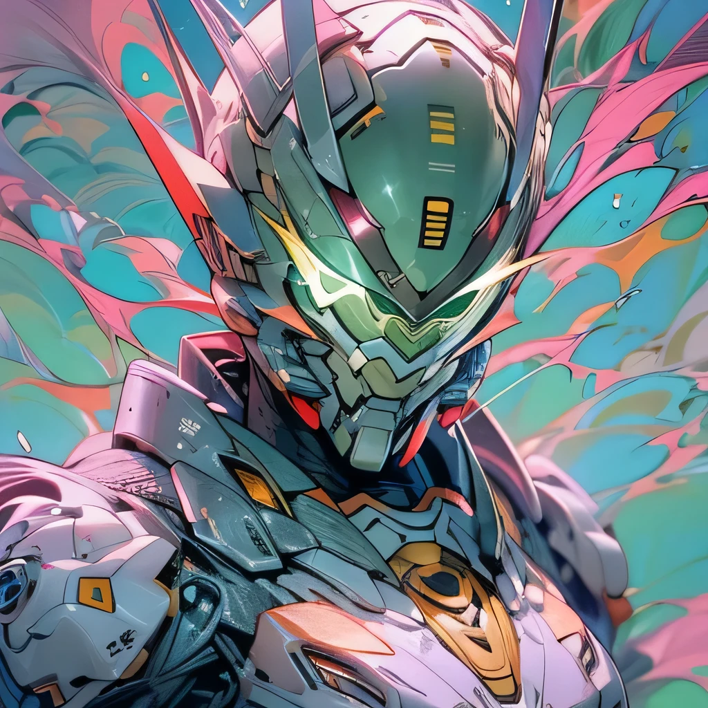 (portrait of Saitama, Detailed close-up, Vaporwave set, one, ultraman, Tokusho, Tokusho suit vaporwave, Saitama, Toei, Tajima Jin, Shiro Takatani, Detailed images, Super detailed, portrait of Saitama, german anger, Nippei dialect)
