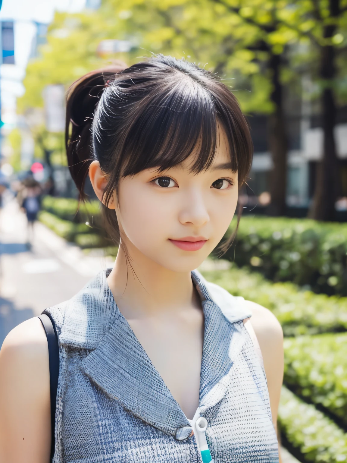 Photoreal, 8k Full Length Portrait, Beautiful woman, attractive look, Clear type, 18-year-old, Tokyo, 2024,  spring, Shibuya in the background