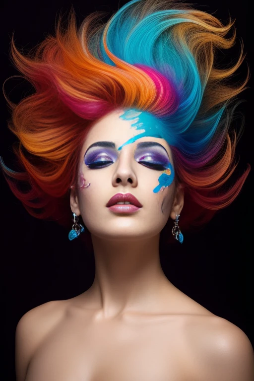 A captivating abstract artwork by Alberto Seveso portrays a single, colorful hair strand suspended in mid-air, meticulously painted with intricate details, evoking a sense of romance and dreamlike allure. The hair strand is depicted as if it were a vibrant wave, with subsurface scattering effects that create an exquisite play of light and shadow, mimicking the natural glossy sheen of human hair. The painting dynamically captures the essence of a hair transplant procedure in a unique and imaginative way, making it an award-winning piece of underwater art that brilliantly showcases Alberto Seveso's extraordinary talent and innovative style. This masterpiece is brought to