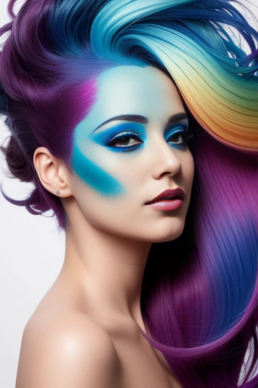 A captivating abstract artwork by Alberto Seveso portrays a single, colorful hair strand suspended in mid-air, meticulously painted with intricate details, evoking a sense of romance and dreamlike allure. The hair strand is depicted as if it were a vibrant wave, with subsurface scattering effects that create an exquisite play of light and shadow, mimicking the natural glossy sheen of human hair. The painting dynamically captures the essence of a hair transplant procedure in a unique and imaginative way, making it an award-winning piece of underwater art that brilliantly showcases Alberto Seveso's extraordinary talent and innovative style. This masterpiece is brought to