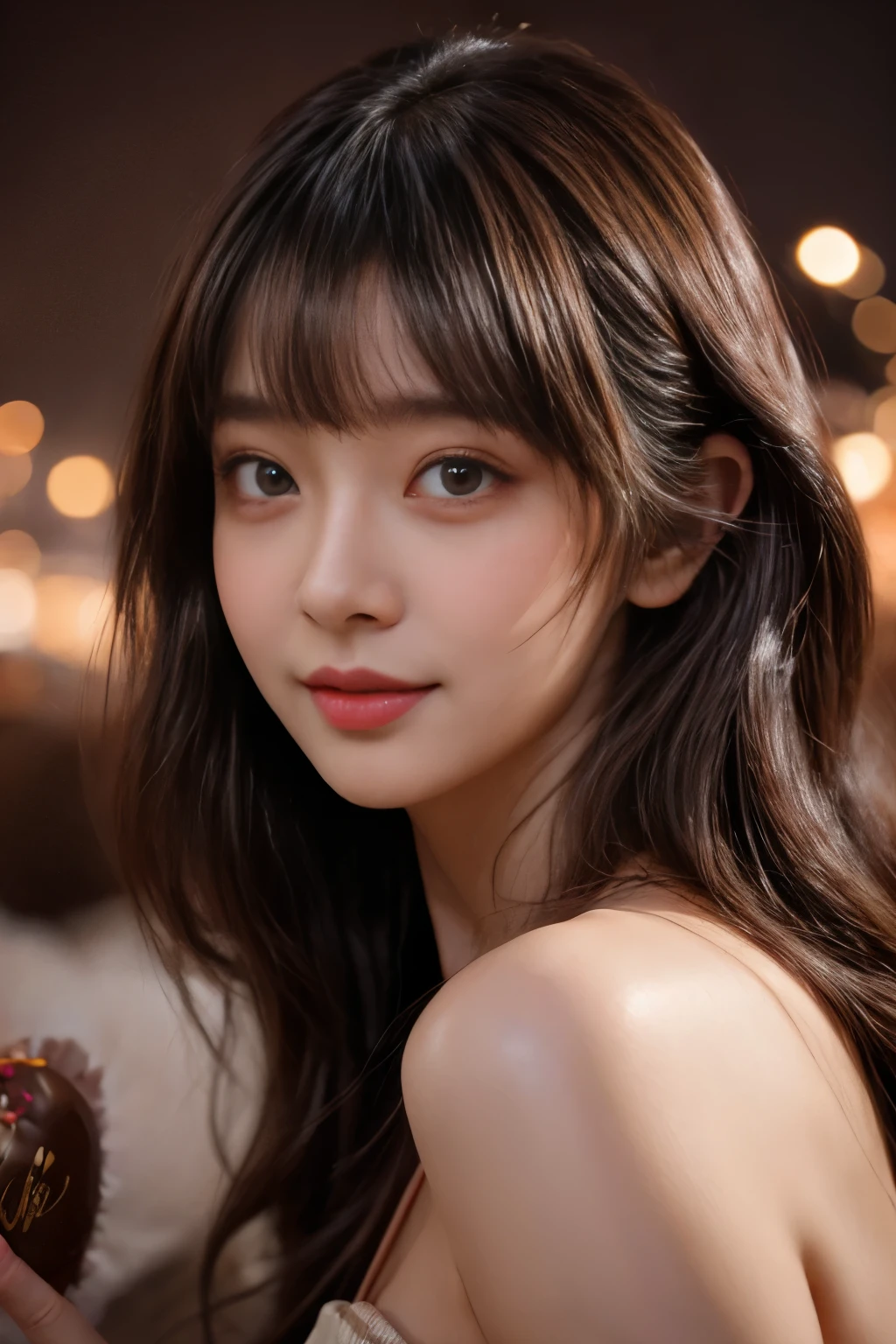 Best-quality, Masterpiece, Ultra-High-Resolution, (Photorealistic:1.4), Raw-Photo, Extremely-Details, Perfect-Anatomy, 1girl, 15-years-old, the most famous Japanese idol, wearing only sexy-christmas-costume, having a lot of fun at christmas home party, extremely cute face like the most popular Japanese idol, extremely beautiful big-black-solid-circle-eyes, extremely beautiful hair, extremely beautiful long-eyelashes, extremely beautiful lips, extremely beautiful white skins, looking at viewer, innocent smile, face focus, cowboy shot, dynamic-pose, detailed sexy christmas costume, detailed christmas home party