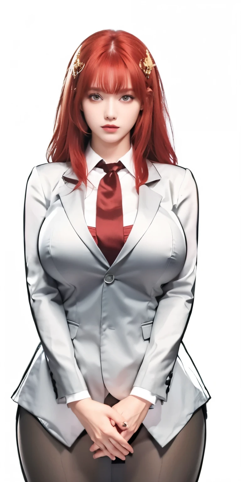 1girl,huge breast, red hair, red eyes,high quality, ultra detailed, masterpiece, realistic, clothes 