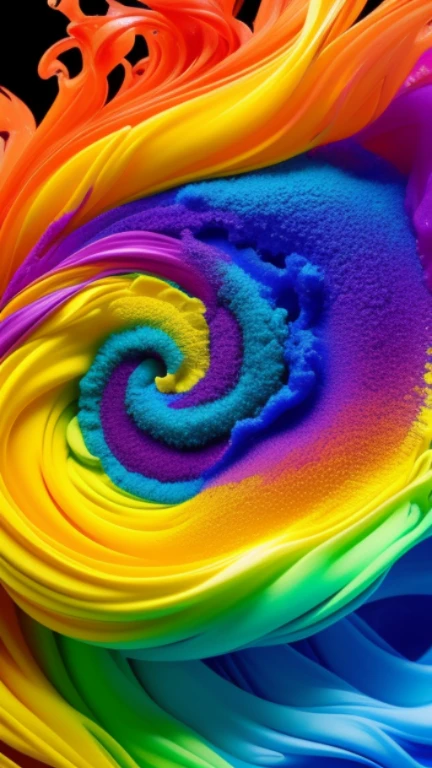 Colorful abstract art masterpiece by Alberto Seveso, depicting a wave-like formation of paint, meticulously crafted to represent a single hair strand on a head. Romantic lighting cascades, illuminating the intricacies of the paint with a warm, inviting glow. Sub-surface scattering effects bring the paint to life, imbuing the strand with a lifelike, vibrant shine. Akin to a modern-day hair transplant technique, every brushstroke and droplet of paint is placed with utmost precision and care. This award-winning underwater paint art by Alberto Seveso exemplifies the beauty of the natural world through the artist's innovative and captiv
