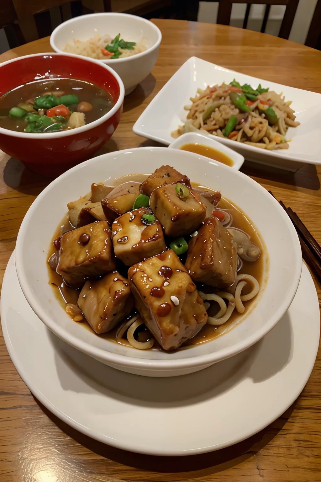 Send me a picture of Chinese food on the table