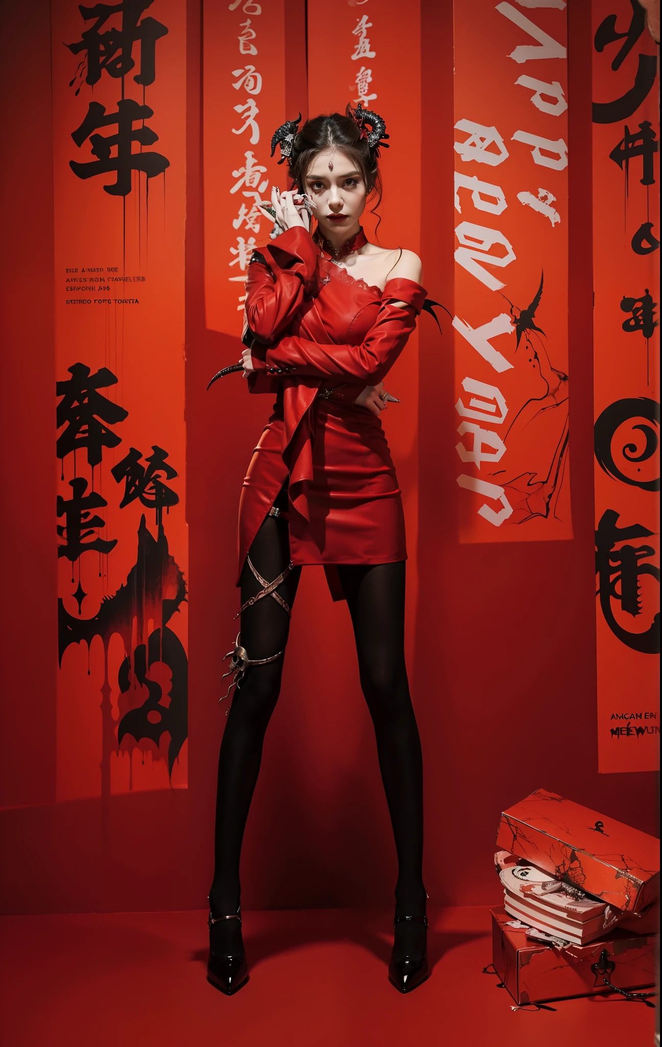beautifully,Picture of box full of swords,wing, succubus theme,fallen angel,Excellent,scary,secret horror,tentacle,have eyes,uncanny valley effect,little beast blood moon,skull skeleton,vampire,Hellfire,female devil,Swarovski crystals