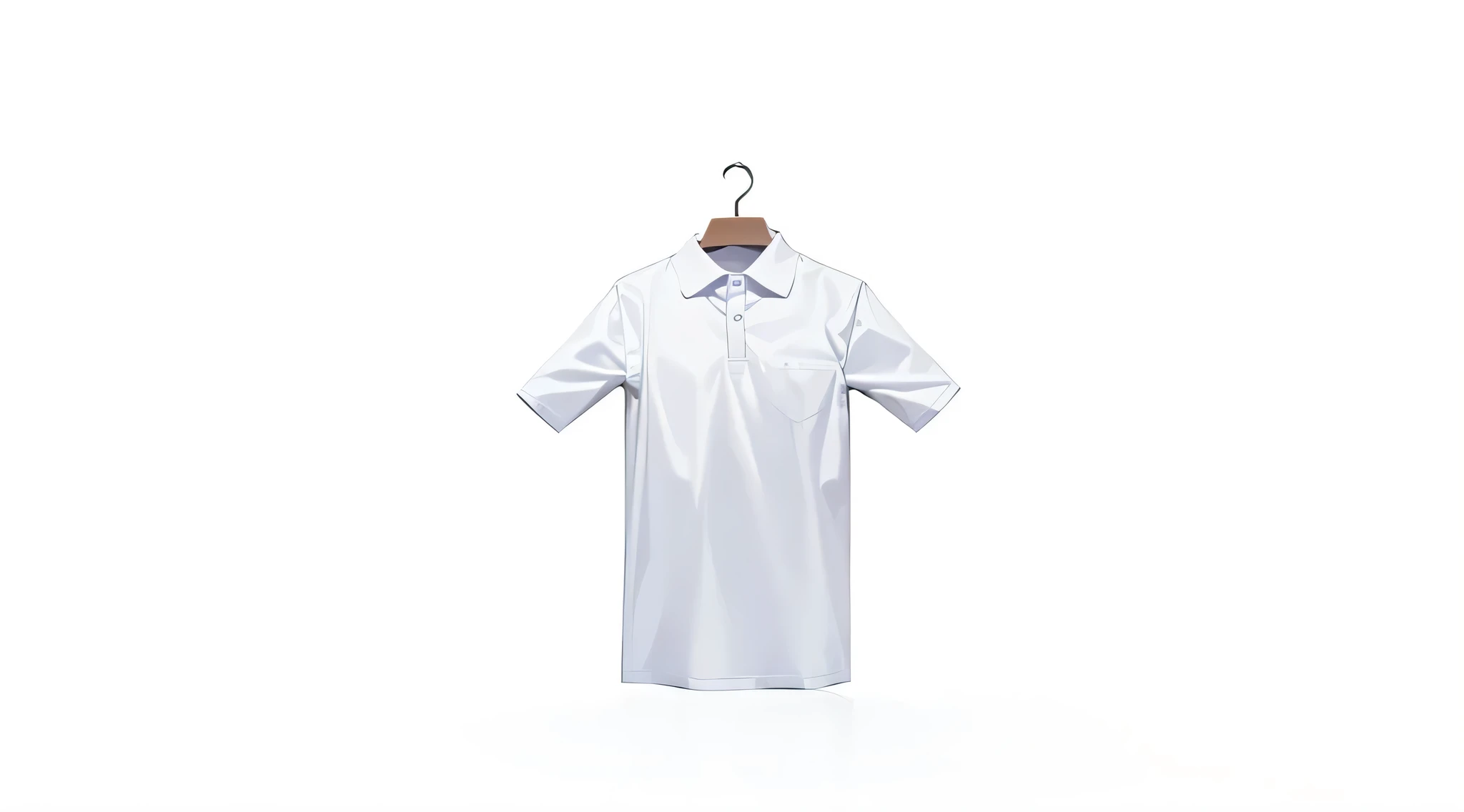 a close up of a white shirt on a mannequin head, collared shirt, plain white tshirt, white tshirt, sport t-shirt, white t-shirt, white t - shirt, casual white garment, white shirt, sports clothing, wearing polo shirt, white clothing, white clothes, realistic clothing, short sleeves, all white render, white shirts, white uniform